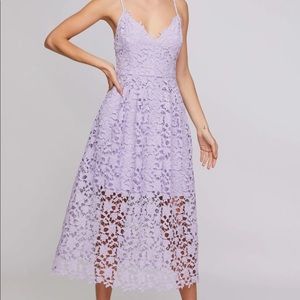 Astr the Label Lilac Lace Midi Dress Size Small